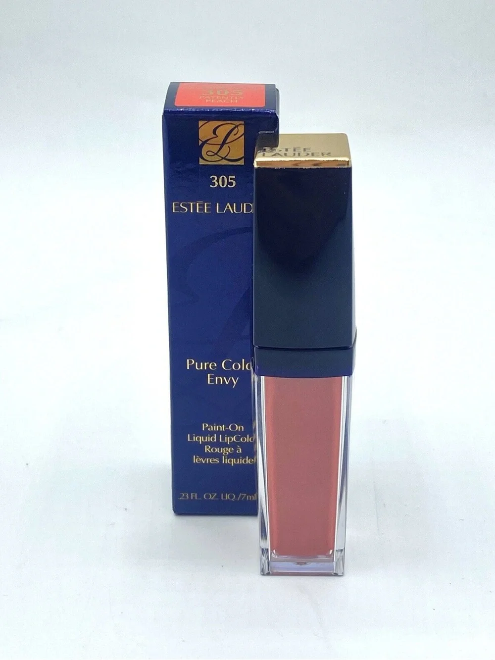Estée Lauder Pure Color Envy Liquid Vinyl Lipcolor in  305 Patently Peach.